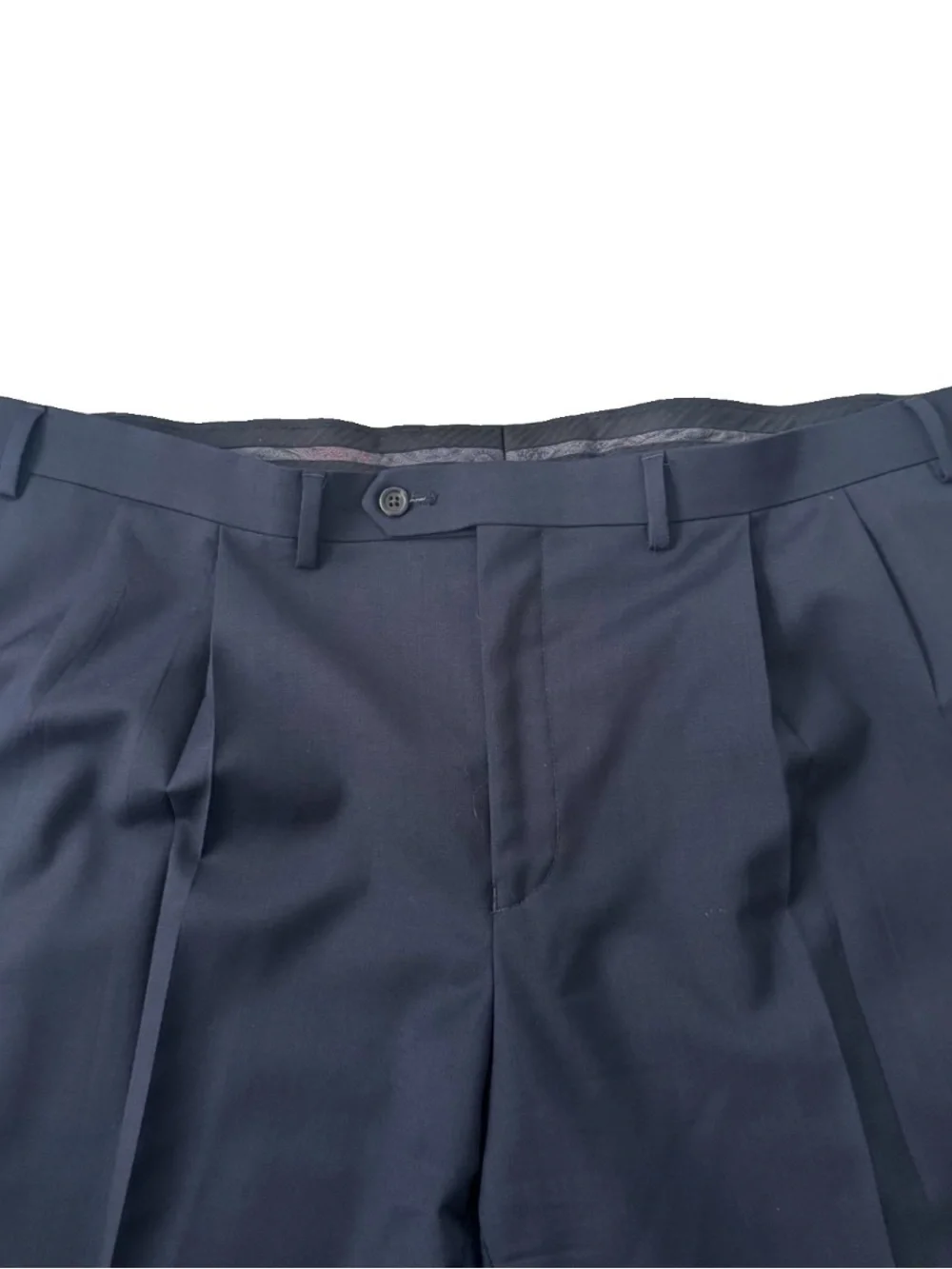 Lauren Ralph Lauren Dress Pants 42x32 Fits 42x27 Navy Blue High Performance Wool